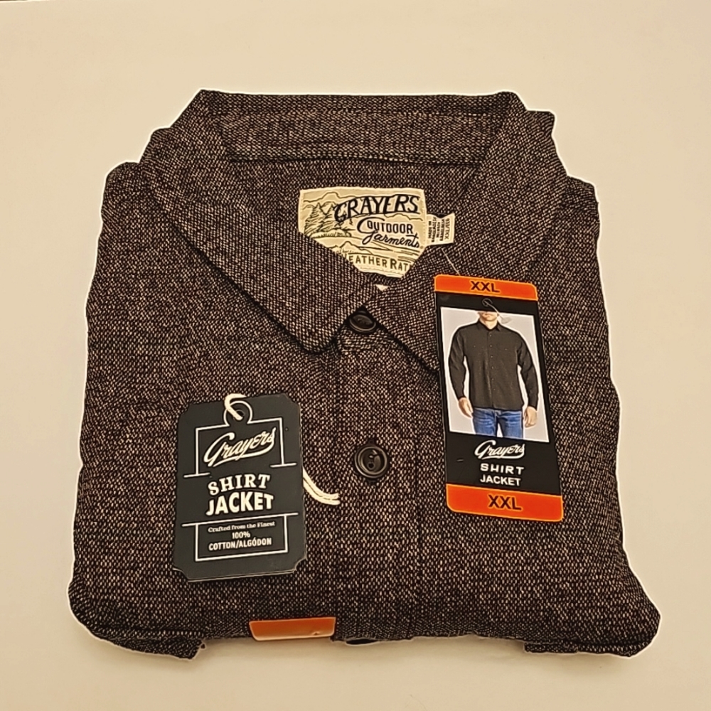 New Grayers Men's Heavyweight Shirt Jacket, Brown, Size‎ XXL~ NWT